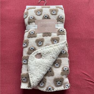 🦋3 for $10🦋 Chickpea Soft Sherpa Throw Blanket - Teddy Bear Print